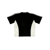 PEANUT STAIN - Active Duo Side Cursive Black Boxy Oversized Tshirt