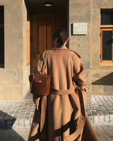 [BELLIDE MADE] Log, Handmade High-Neck Long Coat