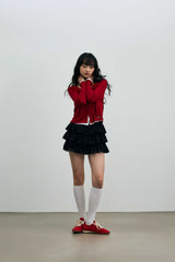 MINI HEART CANCAN SKIRT PANTS / BLACK