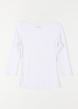 プレーン ボートネック スリーブ Tシャツ
