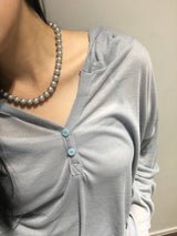 Black pearl necklace (1color)