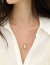 26SS★ Champagne Full Moon Big Bowl Long Necklace
