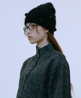 Rose Mohair Beanie (BLACK)