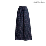 (2color) Daisy Banding Wide Denim Pants