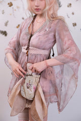 Rosé Isle Wonderful Creatures Series Withered Wings Handmade Lace Composite Wing Single-Shoulder Bag