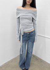 [MADE] Yelty Off-Shoulder Strap Long-Sleeve Tee
