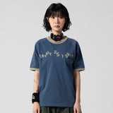 GT127 ノスタルジア カラーブロック リンガー T シャツ(BLUE)