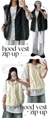 Vitules Barak Snap Hooded Vest Zip-Up