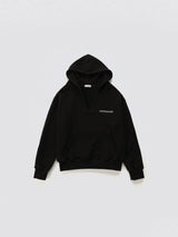 V-neck Logo Hoodie_Black