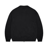 GNT043 ショートパンチングジップアップニット (BLACK)