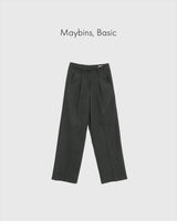 【MADE】No button Wide slacks