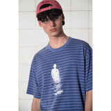 PIGMENT STRIPE T SHIRT / BLUE