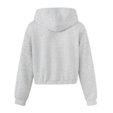 ルミ ドット レース リボン フーディー ジップアップ