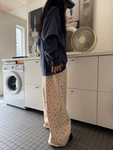 creamy floral pants