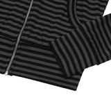 SAHARA LEOPARD CROSS STRIPE RAGLAN HOOD ZIP-UP (2Color)
