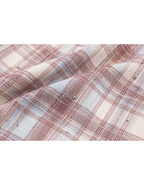 Natti Layered Check Denim Short Pants PinkBlue