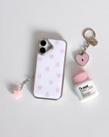 NEW LOGO White Pink Silver Epoxy Case