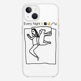 エブリナイトiPhoneケース（ブラック） Ver. ロングヘア