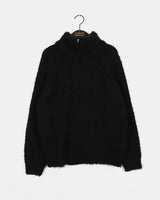 Zickle Loose Fit Half Zip-Up Boukle Knitwear