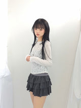Mini dot ribbed t