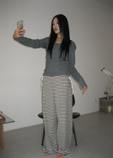 TERRY STRIPE PANTS
