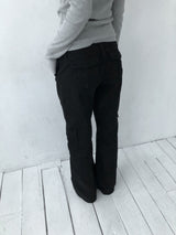 Low cargo bootcut pants