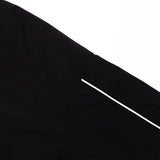 V NECK PIPING PULLOVER WARM UP
 - BLACK