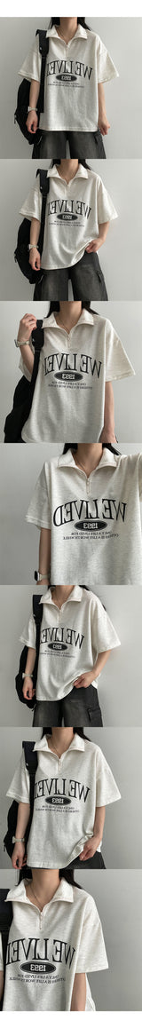 Chiben Semi-Zipup Short Sleeve T-Shirt