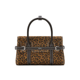 muva. Premium‑Feel Retro Leopard‑Print Brown Small Square Bag, Genuine‑Leather Convertible Cross‑body Purse for Autumn‑Winter, New Arrival Nov 7