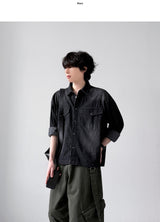 レストンクロップデニムシャツ