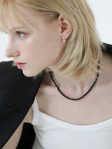 onyx gemstone 4mm necklace