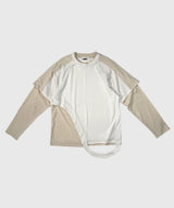 BICOLOR LAYERED LONG TEE
