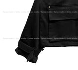 Flip Belt Crop Bomber Jacket
