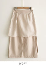 Shui Cut Brushed H-line Long Skirt