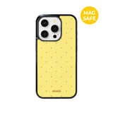 【MADE】Mini Dot Lemon Chocolate iPhone case [Glossy Glass/Magsafe]