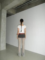 LAYERED MICRO SKIRT - CHARCOAL