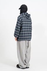 Kio Blended Check Hooded Shirt