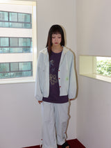 SEERSUCKER HOODY SHIRT (STRIPE)