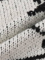 Cowichan knit hood zip-up 4color