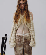 FAKE FUR STRAIGHT PANTS