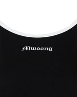 Mwoong コットンジャージースクープTシャツ(ブラック)