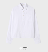 Eco Plain Oxford Cropped Overfit Shirt