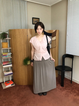 Modal shirring skirt