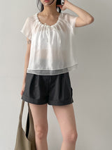 Pleated Cabra Shorts