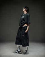 Washed destroyed bermuda P dusty gray