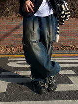 Lang Denim Balloon Wide Pants
