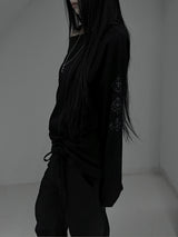 tattoo shirring long sleeve T (2color)