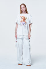 Loose fit Tshirts Cupid on cloud