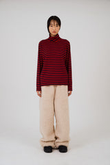 COLOR POP TURTLENECK T-SHIRTS - RED NAVY