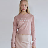 CASHMERE BUTTERFLY SIGNATURE CROP KNIT_PINK